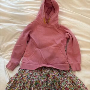 Mini Boden Girls Hooded Sweatshirt dress.